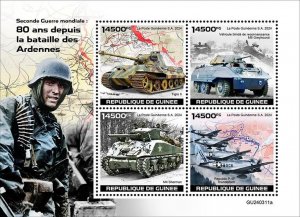 GUINEA - 2024 - Battle of the Ardennes - Perf 4v Sheet - Mint Never Hinged