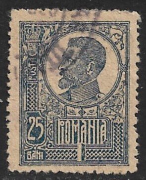 ROMANIA 1920-22 25b King Ferdinand Portrait Issue Sc 252 VFU