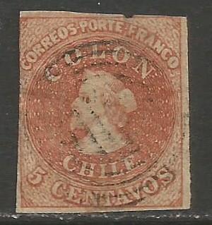 CHILE COLUMBUS 4 VFU SCARCE  S728