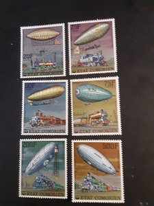 +Comoro Is.  #247-252            MNH