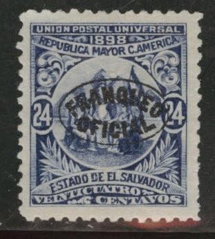 El Salvador Scott o137 MNG 1898 official wmk 115