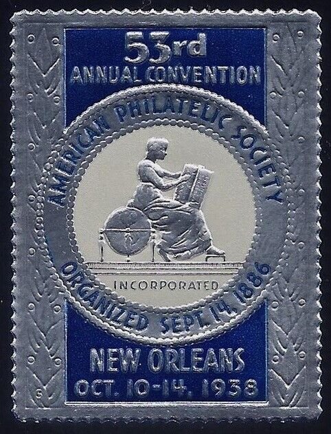 1938 - APS American Philatelic Society 53rd Convention Cinderella Poster Stamp 