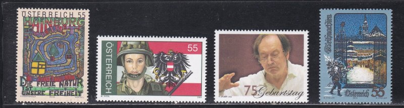 Austria # 1972-1975, Complete sets, LH, 1/3 Cat.