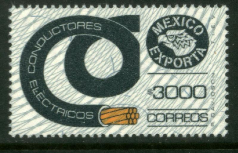 MEXICO Exporta 1503 $3000P Electrical Conductor Wmk Granite Paper 9 MNH