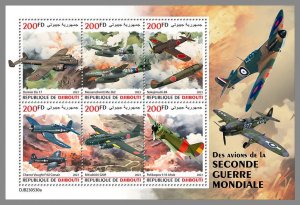 DJIBOUTI 2023 MNH WWII Planes M/S #530a