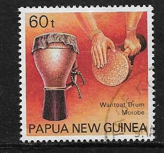 PAPUA  NEW GUINEA  748   USED WANTOAT DRUM  1990