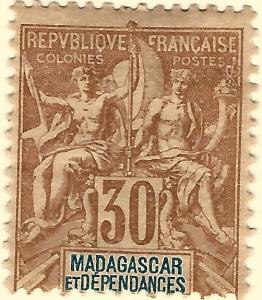 Malagasy/Madagascar (Scott #40) Avg/Fine Mint hr..Fill a bargain spot!