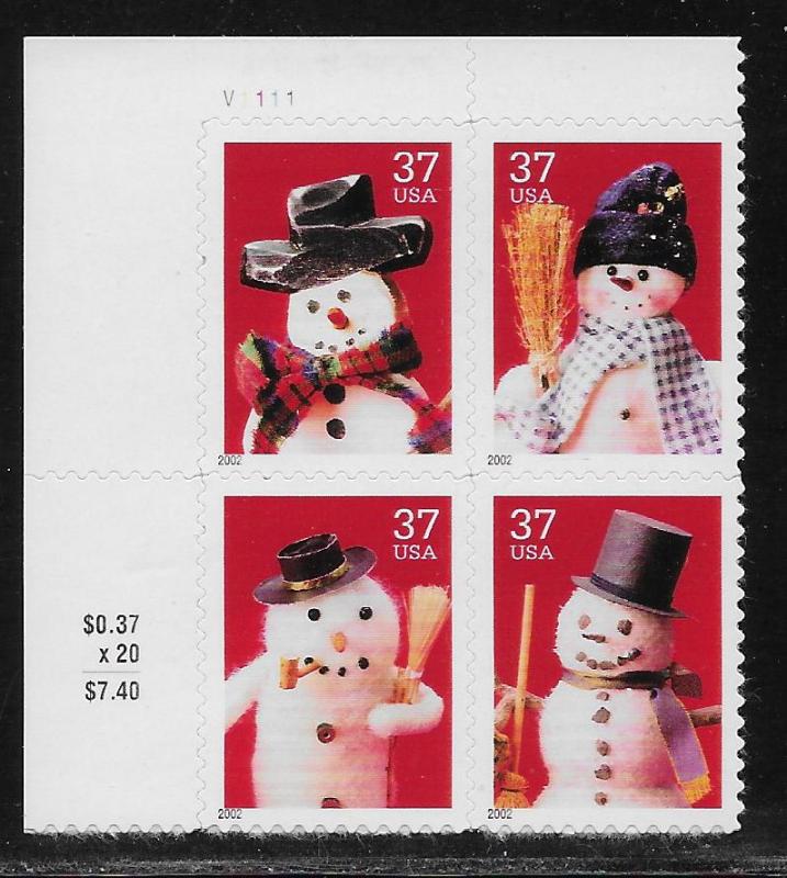 UNITED STATES SC# 3679a PL# B/4 UL VF/MNH