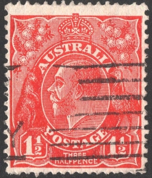 Australia SC#68 1½d King George V (1927) Used