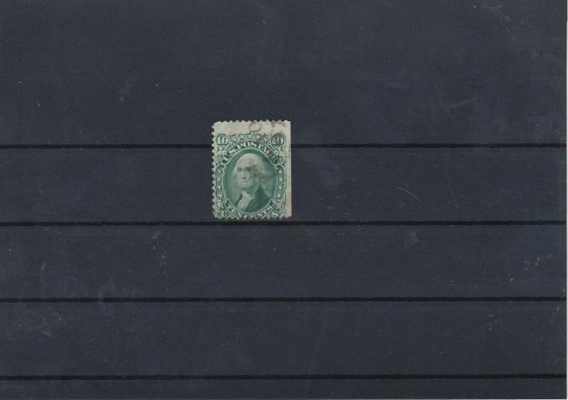 America 1861 10c Green Washington Stamp CAT£60 Ref: R5880