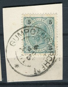 AUSTRIA; 1890s-1900s early F. Joseph issue fine used Full Postmark PIECE