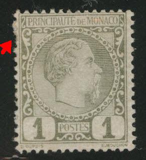 Monaco Scott 1 Prince Charles III 1885 CV $25, adhesion nice color & centering