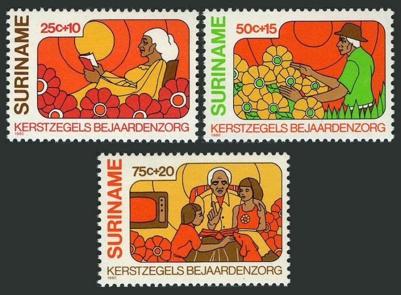 Surinam B276-B278, Mnh.michel 926-928. Surtax pour Âgée , 1980