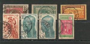 CAMEROON - POSTAL HISTORY: Small lot of used stamps with nice POSTMARKS #02