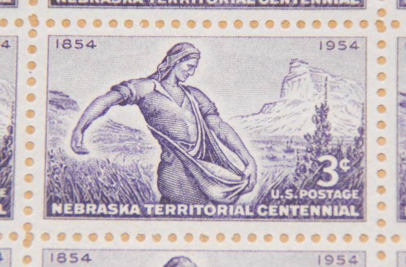 1954 sheet - Nebraska Territory Sc# 1060