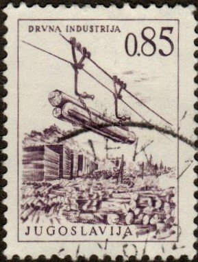 Yugoslavia 839 - Used - 85p Lumber (1966) (cv $0.80)