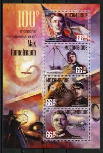 MOZAMBIQUE  2016 100th MEMORIAL OF MAX IMMELMANN WWI SHEET MINT NH