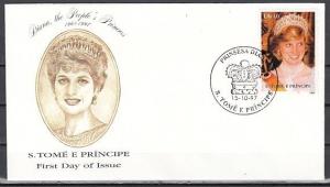 St. Thomas, Scott cat. 1308a only. Princess Diana Value. First day cover. ^