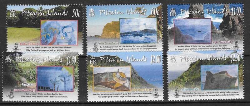 PITCAIRN ISLANDS SG796/801 2010 CHILDRENS ART MNH 