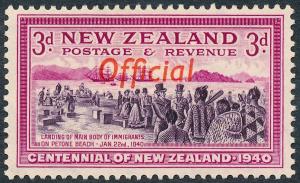 New Zealand 1940 3d Purple & Carmine Official SGO146 MH