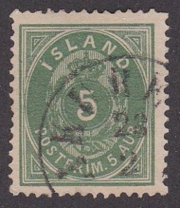Iceland # 16, Numeral, Used, Perf 14 x 13 1/2, Third Cat