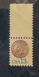 US  Mint 1978 13c Indian Head stamp Unique for its small size