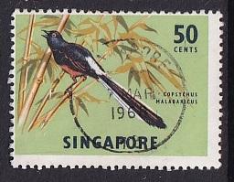 Singapore   #66  sed   1963  birds  50c
