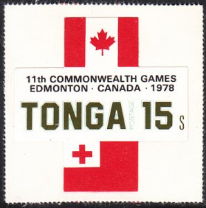 Tonga 1978 MH Sc #420 15s Flags of Canada, Tonga 11th Commonwealth Games