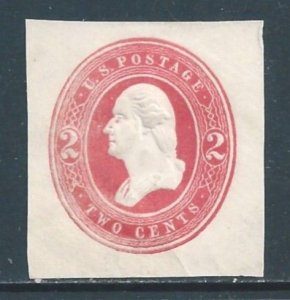 U.S. Cut Square #U231 Mint 2c Washington