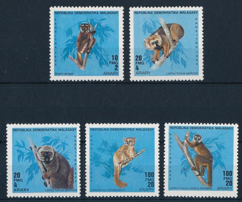 [64016] Madagascar Malagasy 1990 Wild Life - Lemur  MLH