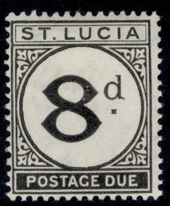 ST. LUCIA GV SG D6, 8d black, M MINT. Cat £15.