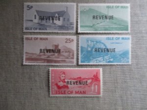 Isle of Man, 1975 Revenue 5 stamps, MNH