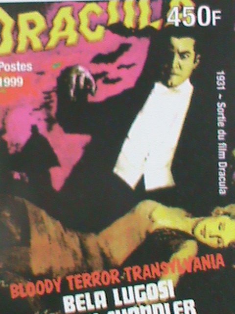 ​CHAD-1999-MILLENIUM-BLOODY TERROR TRANSYLVANIA MOVIE-DRACULA- IMPERF:-MNH S/S