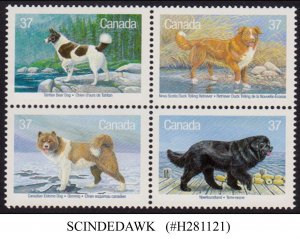 CANADA - 1988 DOGS OF CANADA - SE-TENANT BLOCK OF 4 - MINT NH