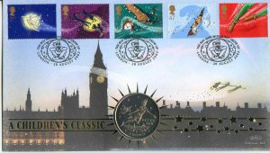 2002 Benham Childrens Classic Coin Cover with Gibraltar 1 Crown Coin 