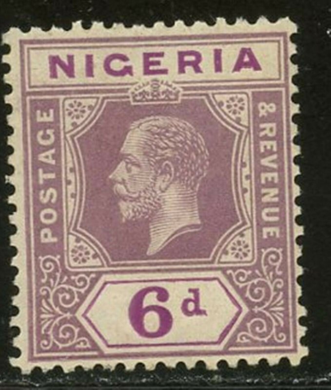 NIGERIA Sc#7 SG#7 1914 6p dull vio & red vio OG Mint Hinged