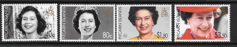 PITCAIRN ISLANDS SG711/4 2006 80th BIRTHDAY OF QUEEN ELIZABETH MNH 