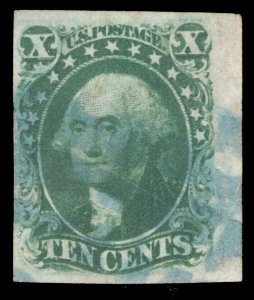 MOMEN: US STAMPS #15 IMPERF USED VF/XF LOT #73141