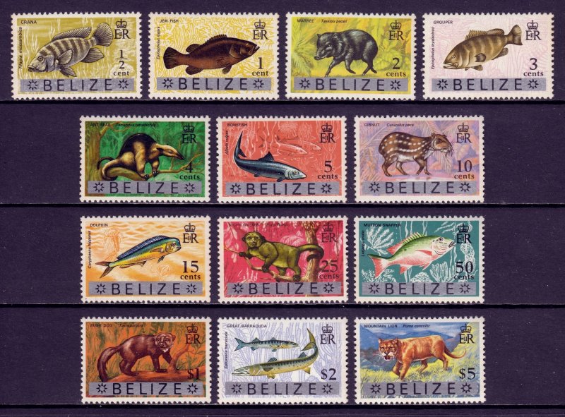 Belize - Scott #312-324 - MNH - Typical patchy gum - SCV $11