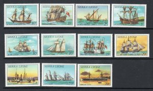 Sierra Leone 1984 Great Sailing Ships   Sc # 639-649 CV$20.45 MNH