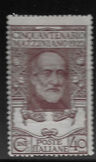 ITALY, 141,  MINT HINGED, GIUISEPPE MAZZINI