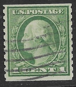 US #452 used. Washington vertical coil.  super nice.