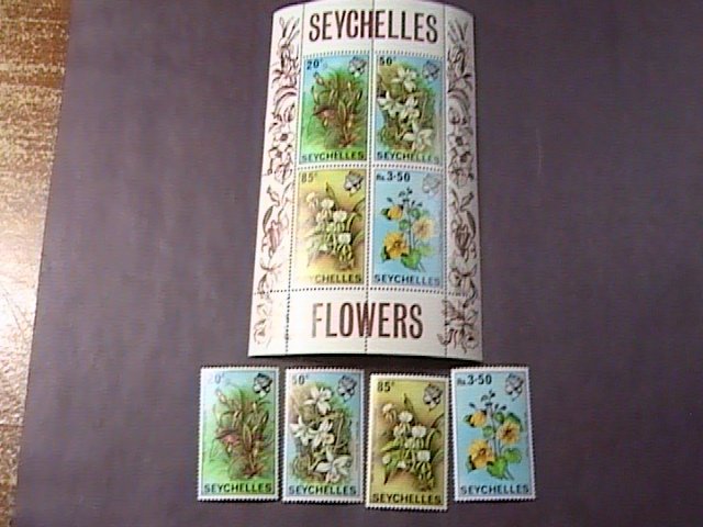 SEYCHELLES # 280-283a-MINT NEVER/HINGED---COMPLETE SET + SOUVENIR SHEET----1970