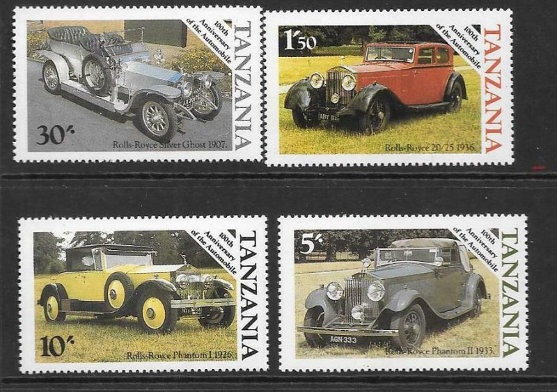 TANZANIA SG456/9 1986 MOTORING MNH