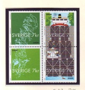Sweden Sc 2413 2000 Europa stamp booklet pane of 4 mint NH