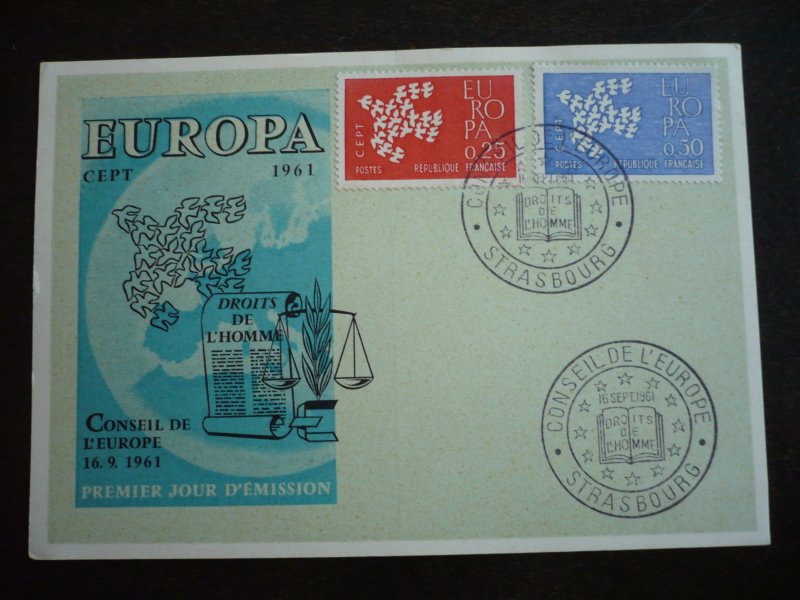 Europa 1961 - France - Set - First Day Cover