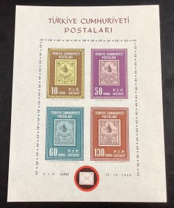 Turkey #1601 Mint 1963 Stamp on Stamp Souvenir Sheet