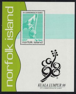 Norfolk 16th Commonwealth Games Kuala Lumpur MS 1998 MNH SC#662 SG#MS682