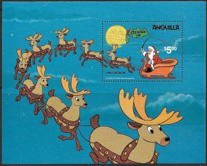 ANGUILLA 1981 DISNEY THE NIGHT BEFORE CHRISTMAS Souvenir Sheet Sc 462 MNH