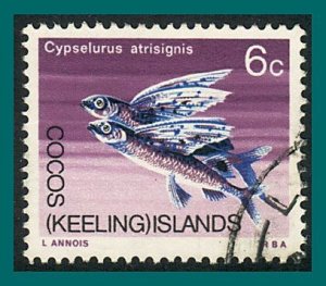 Cocos 1969 Flying Fish, used #13,SG13